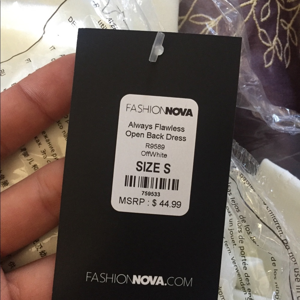 White fashion nova gown